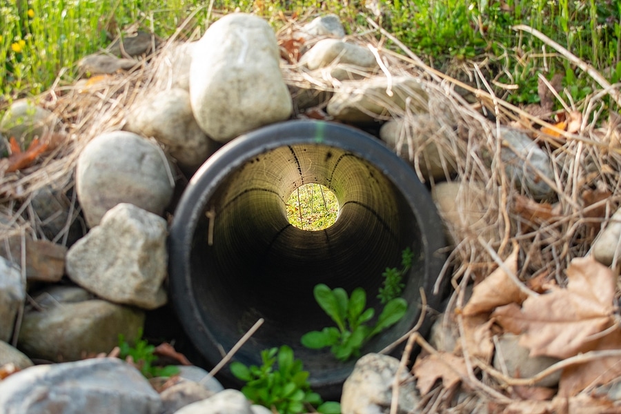 French drain installation